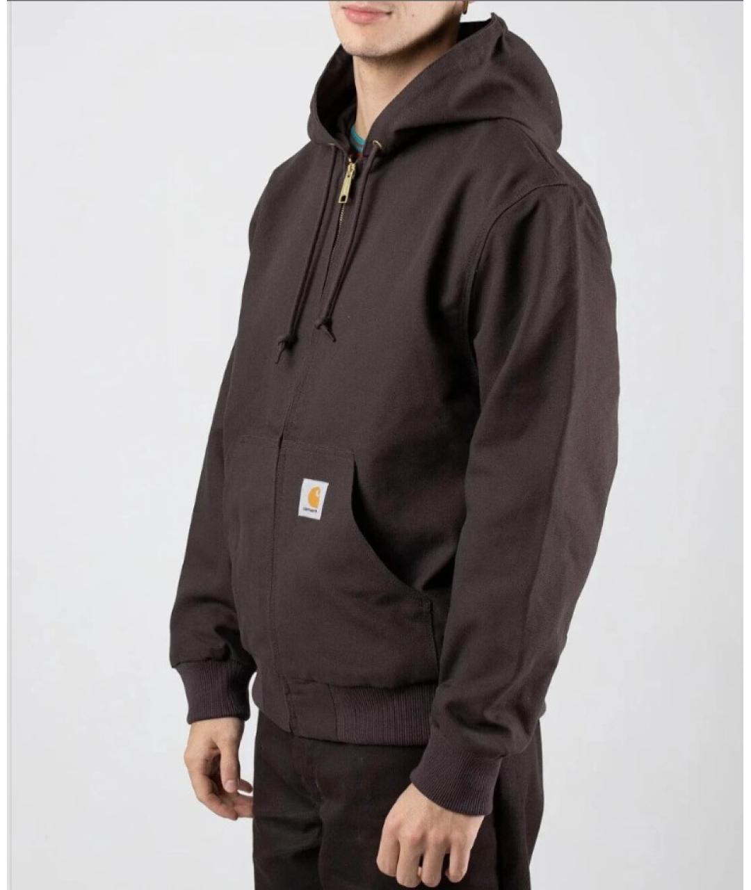 CARHARTT WIP Коричневая хлопковая куртка, фото 3