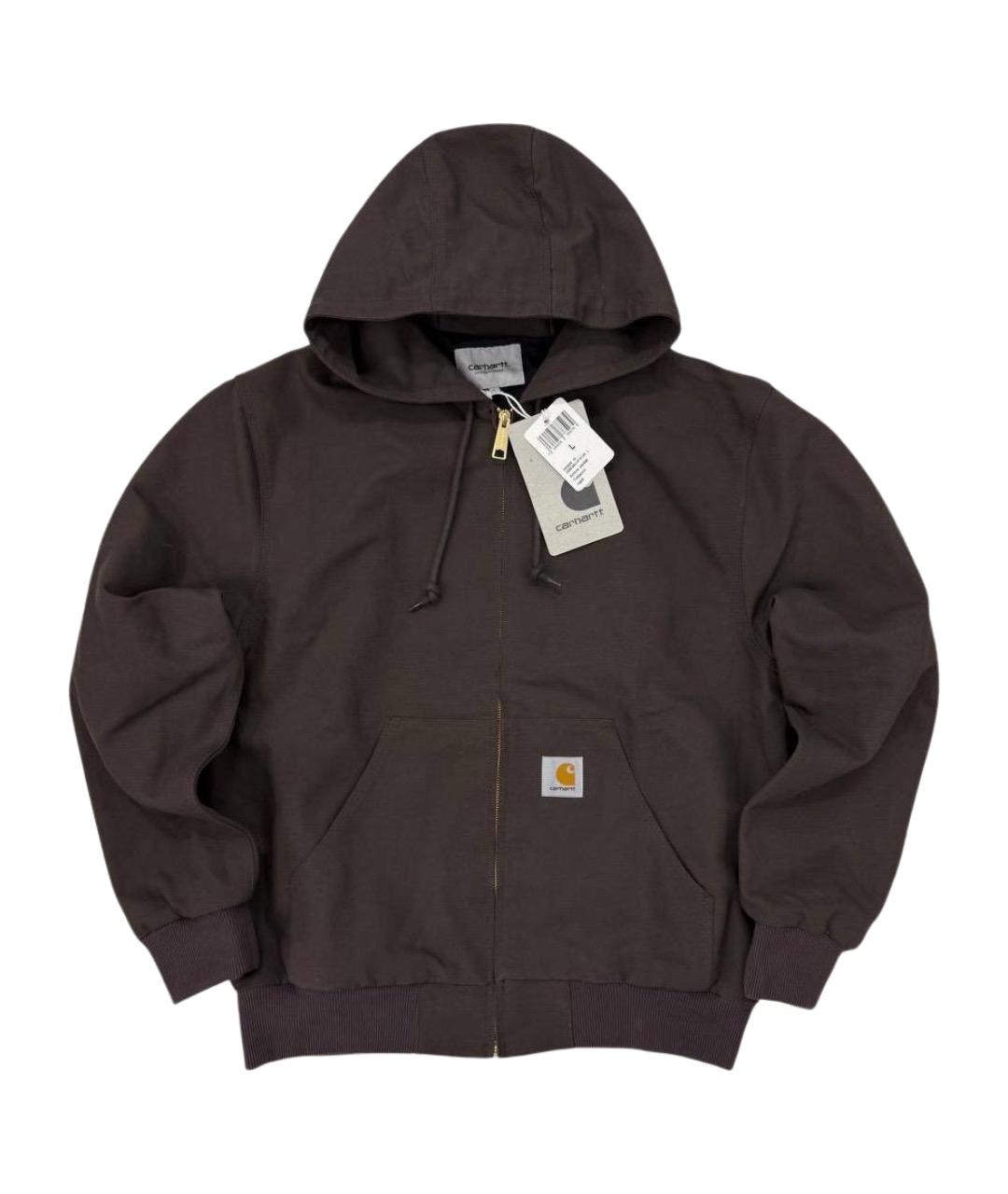 CARHARTT WIP Коричневая хлопковая куртка, фото 1
