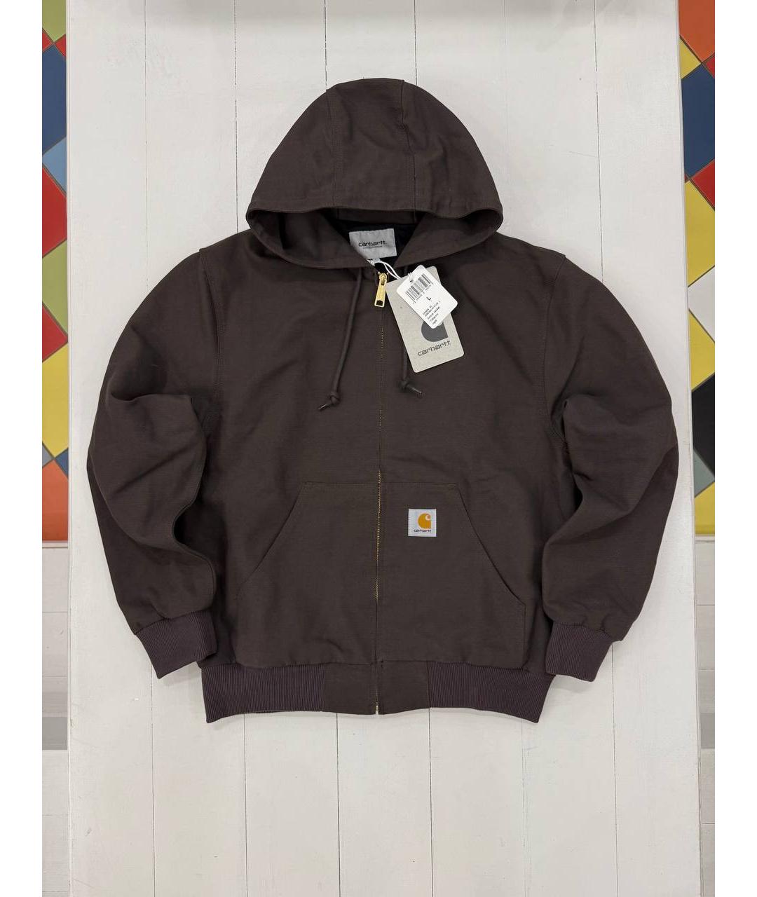 CARHARTT WIP Коричневая хлопковая куртка, фото 8