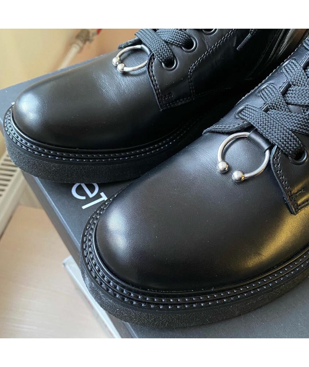 NEIL BARRETT Черные кожаные высокие ботинки, фото 4