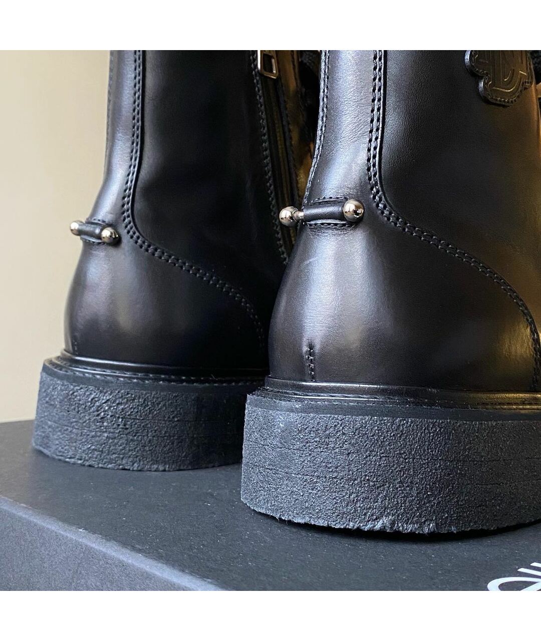 NEIL BARRETT Черные кожаные высокие ботинки, фото 7