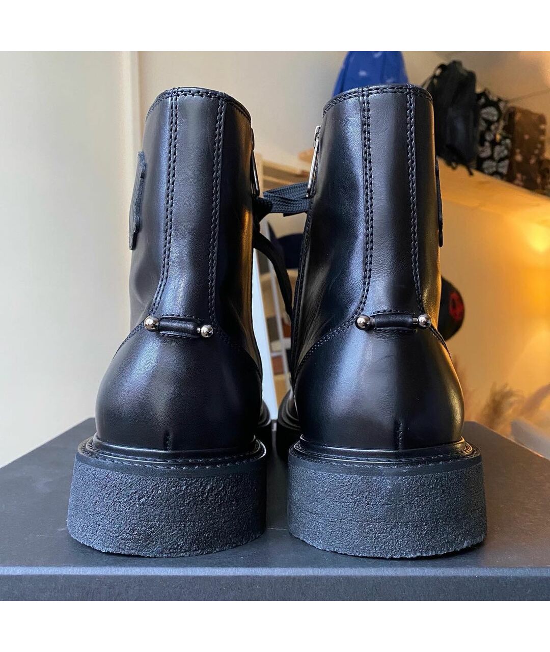 NEIL BARRETT Черные кожаные высокие ботинки, фото 6
