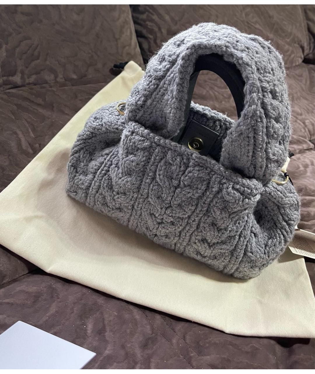 POLENE Серая сумка через плечо, фото 3