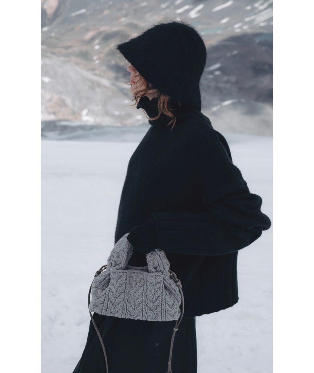 POLENE Серая сумка через плечо, фото 8