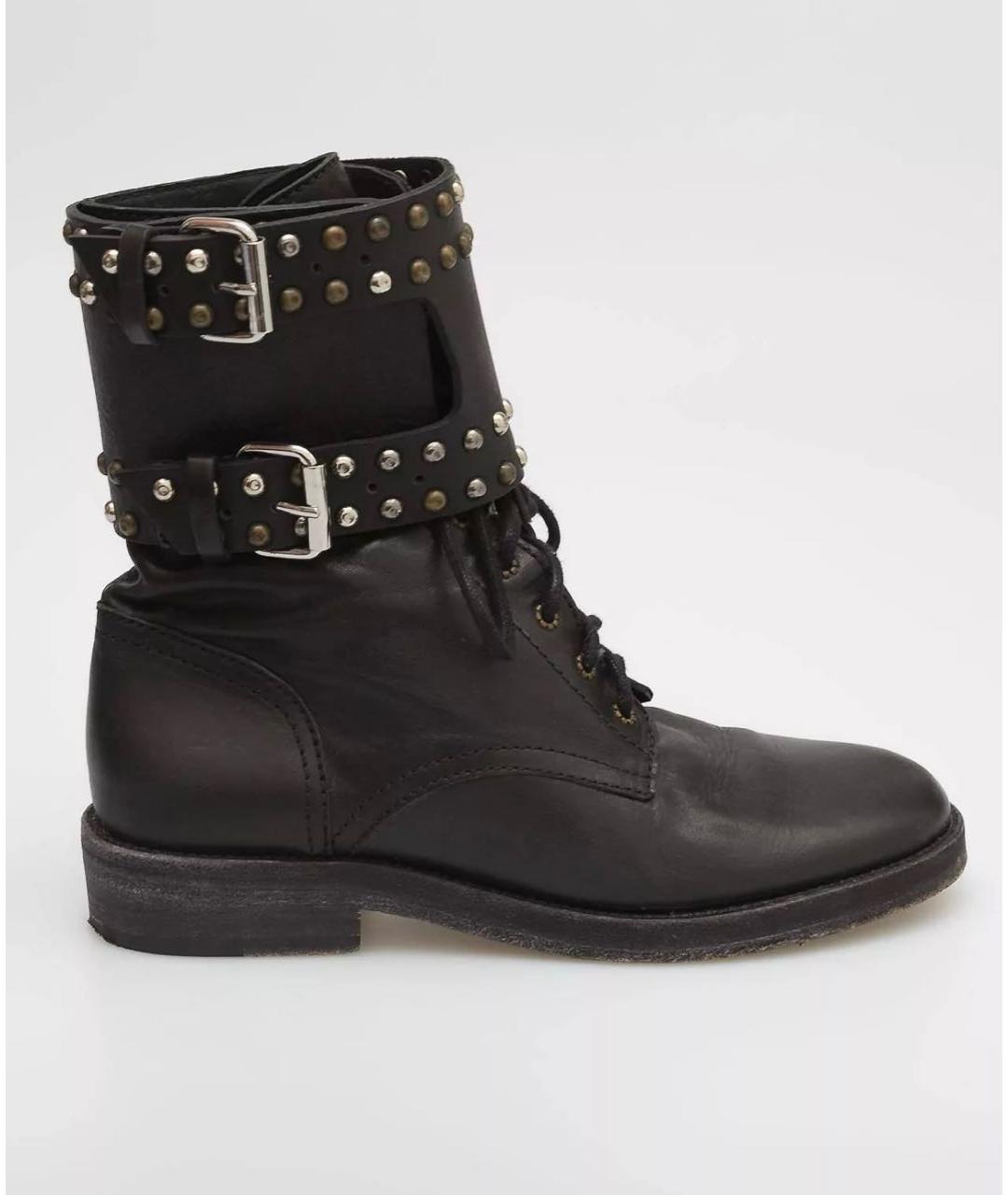 ISABEL MARANT Черные кожаные полусапоги, фото 6