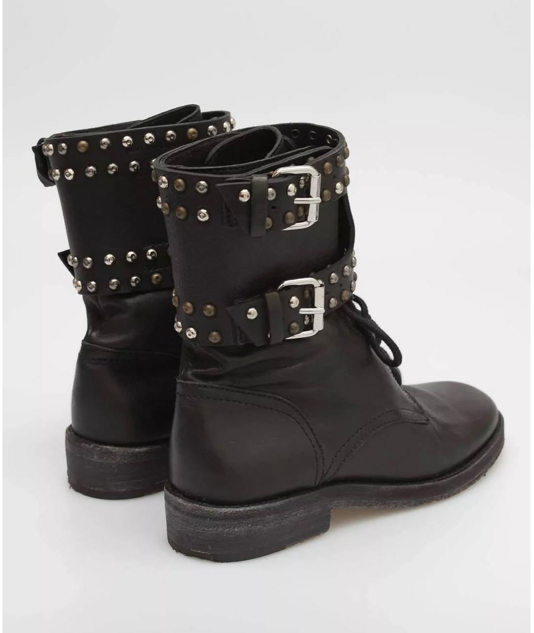 ISABEL MARANT Черные кожаные полусапоги, фото 5