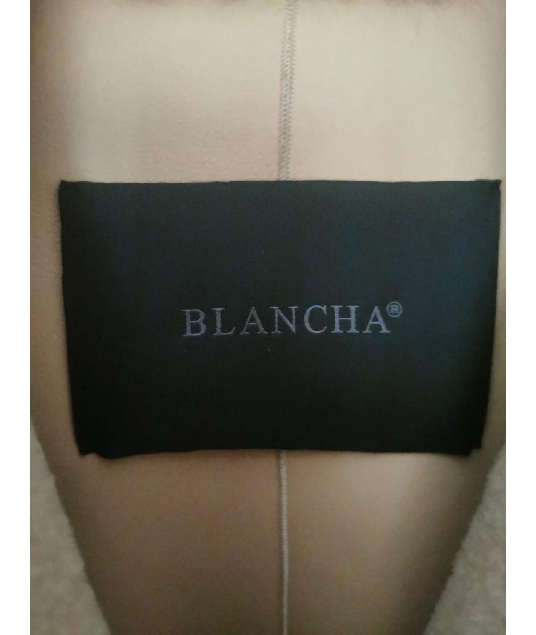 BLANCHA Бежевая меховая дубленка, фото 3