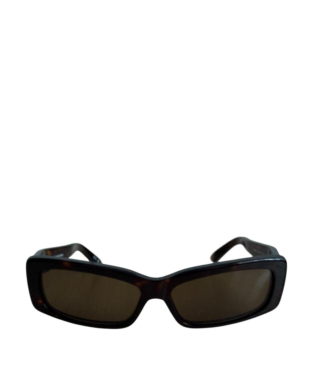BALENCIAGA Коричневые пластиковые солнцезащитные очки, фото 1