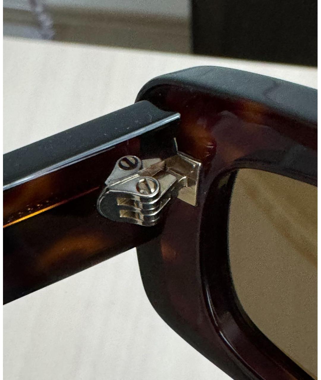 BALENCIAGA Коричневые пластиковые солнцезащитные очки, фото 8