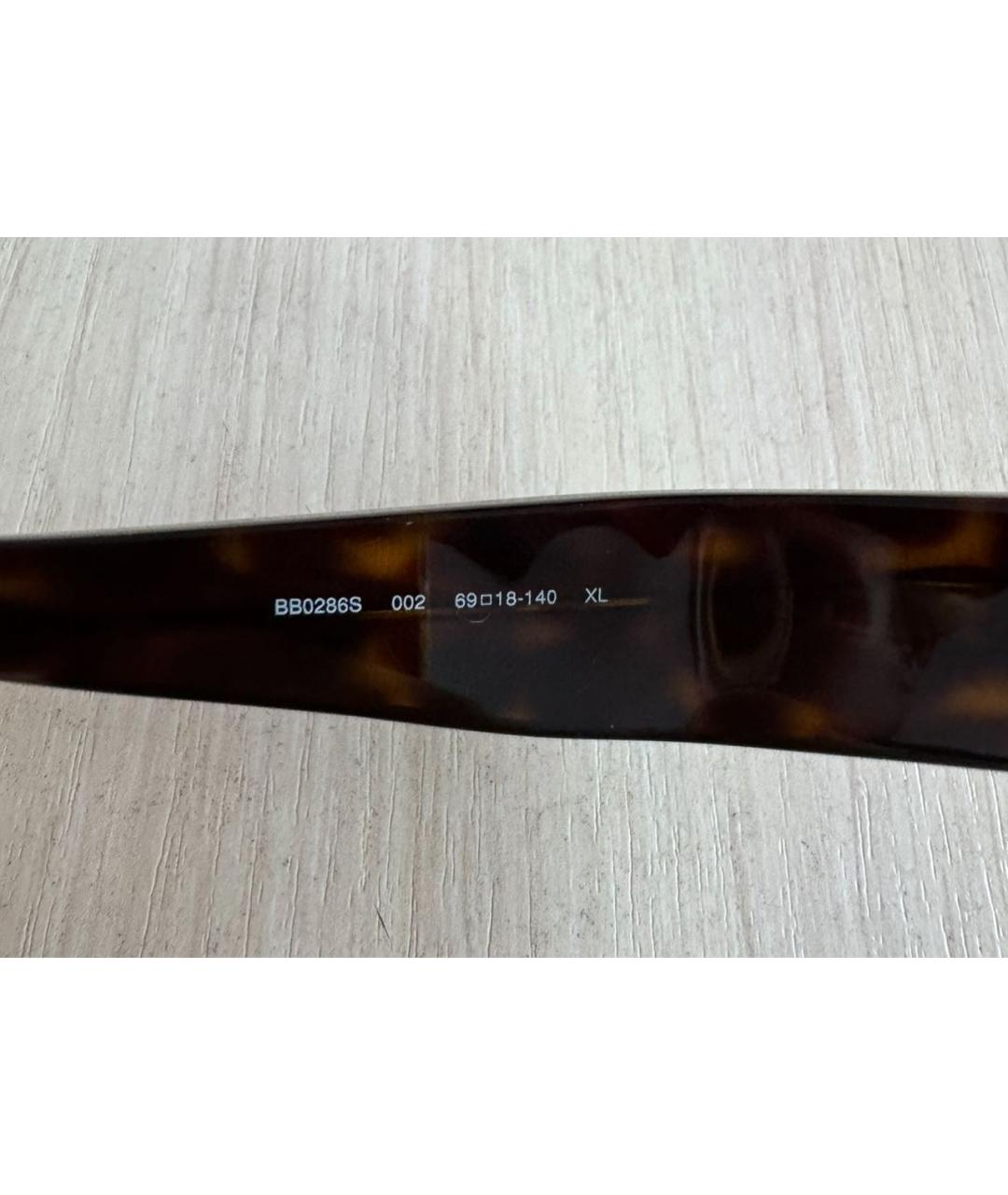 BALENCIAGA Коричневые пластиковые солнцезащитные очки, фото 6