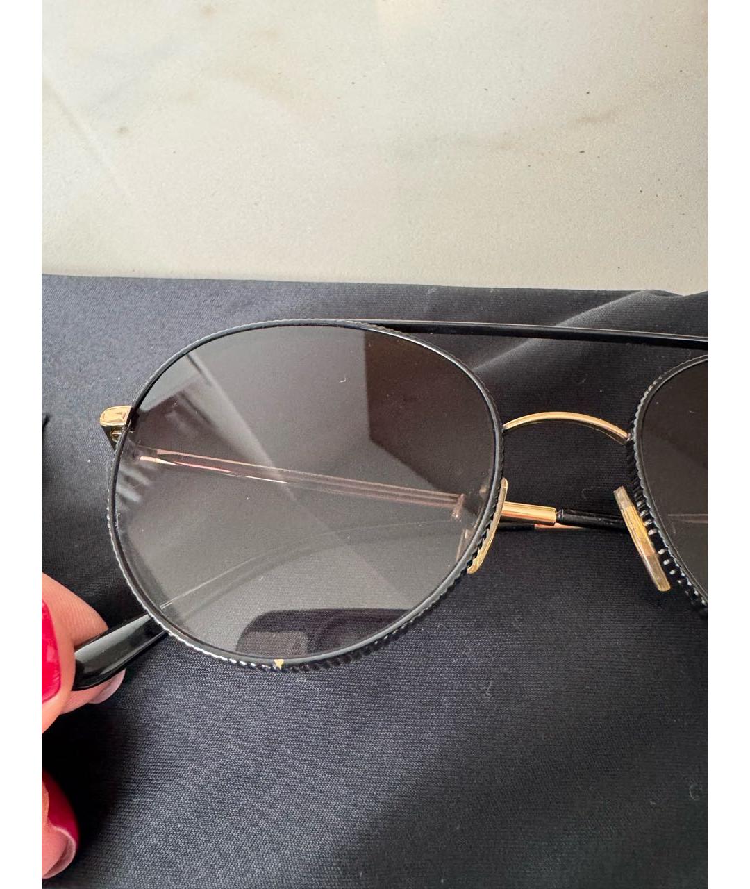 DOLCE&GABBANA Черные металлические солнцезащитные очки, фото 5