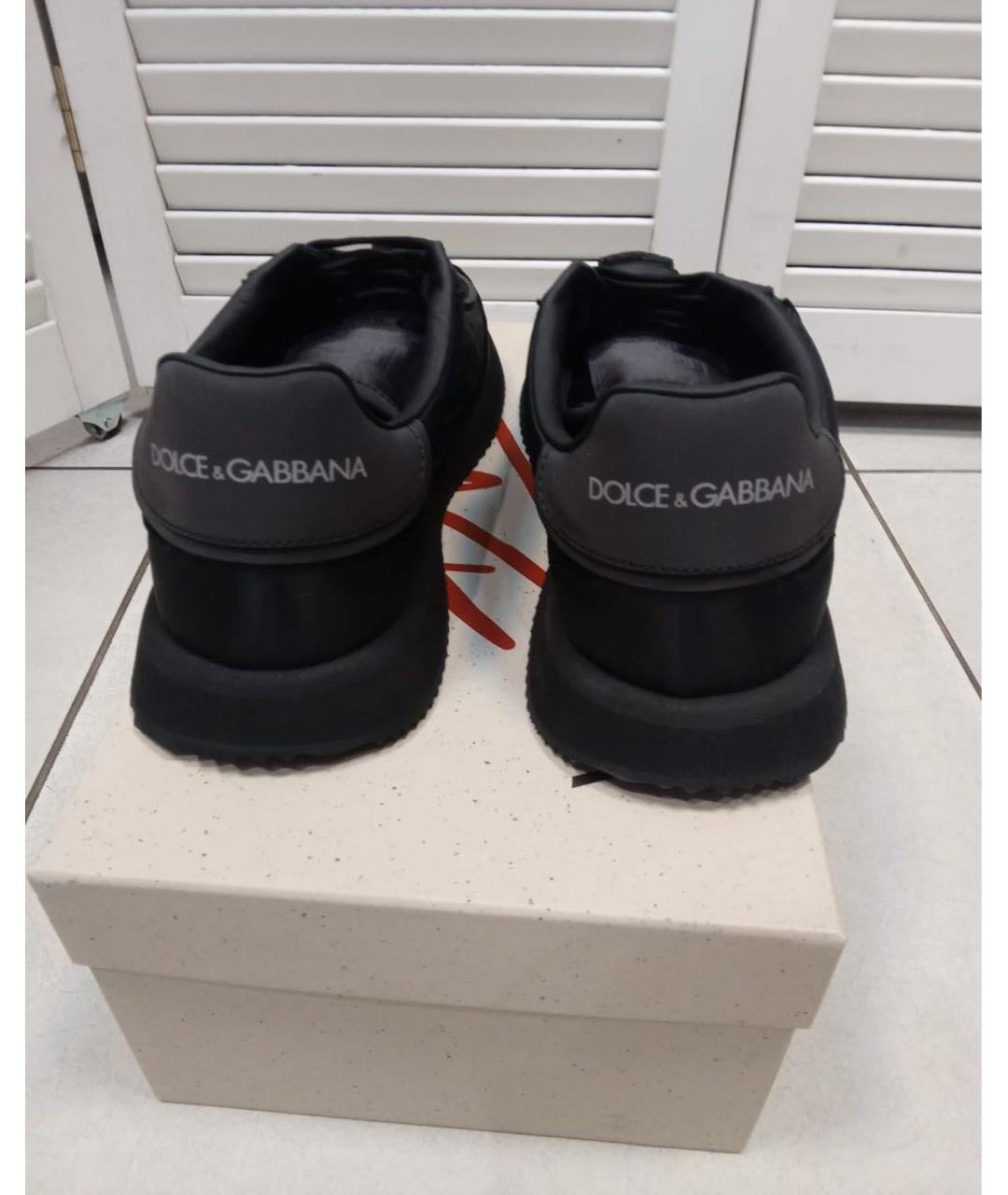 DOLCE&GABBANA Черные низкие кроссовки / кеды, фото 5
