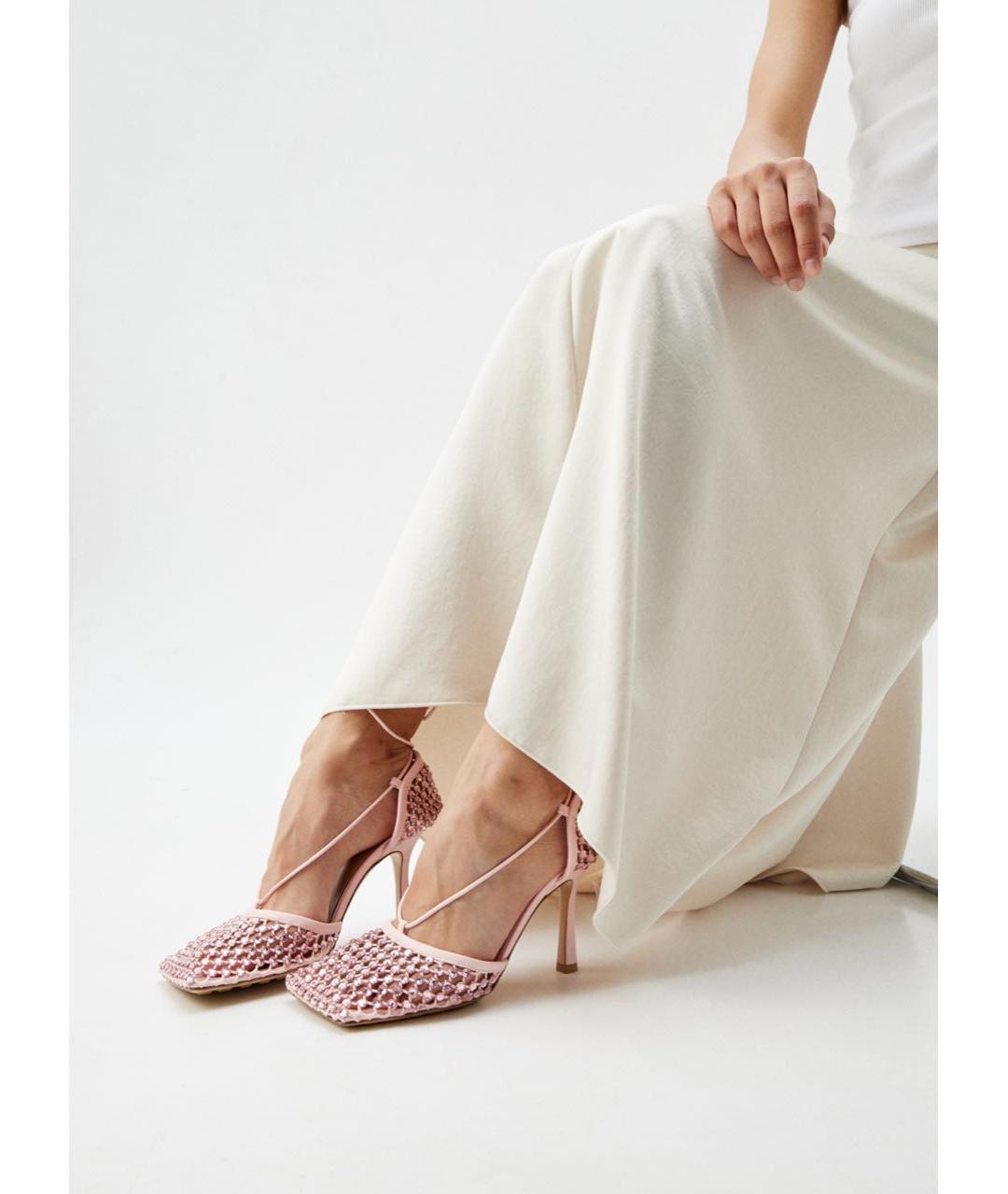 BOTTEGA VENETA Розовые босоножки, фото 5
