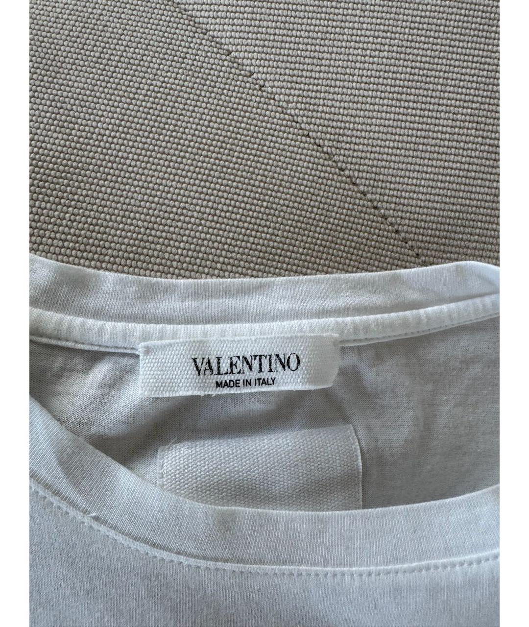 VALENTINO Белая хлопковая футболка, фото 7