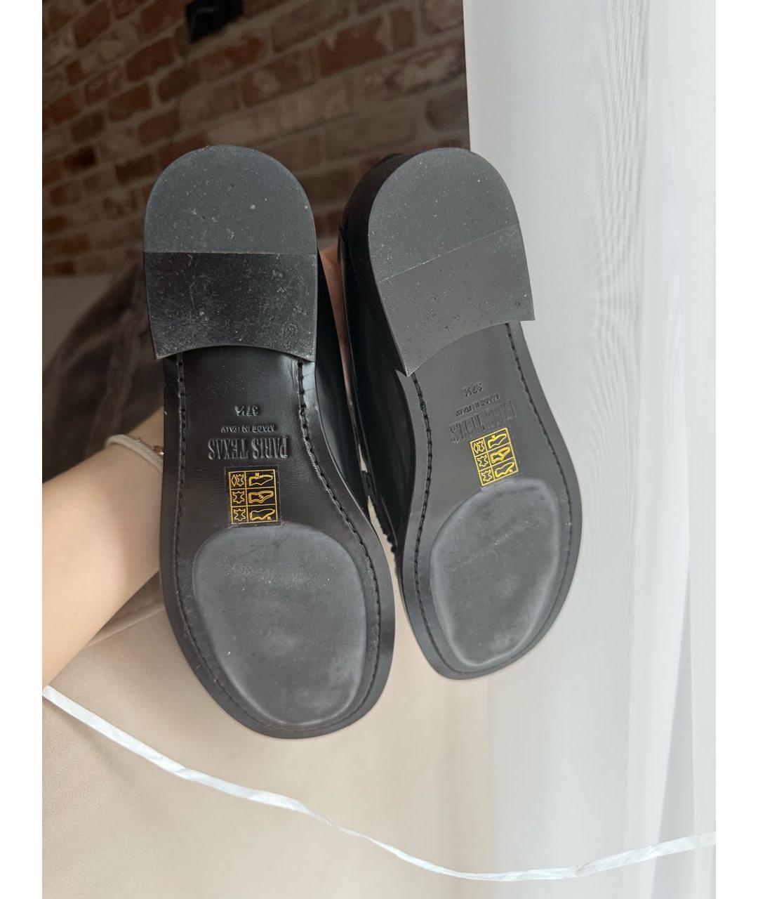 PARIS TEXAS Черные кожаные лоферы, фото 5