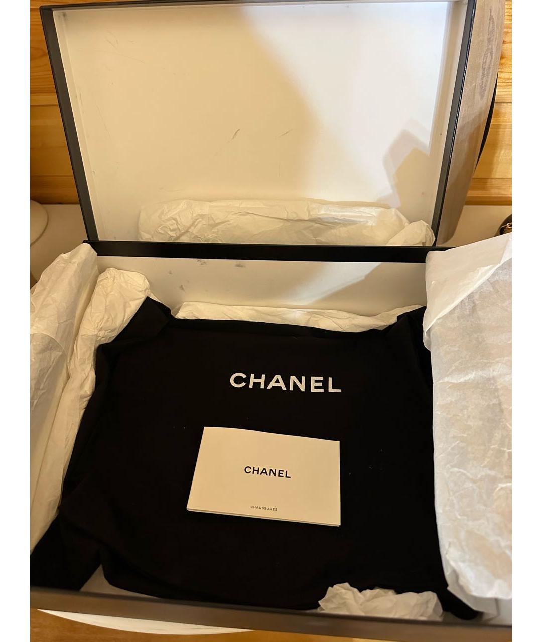 CHANEL Бежевые кожаные ботильоны, фото 3