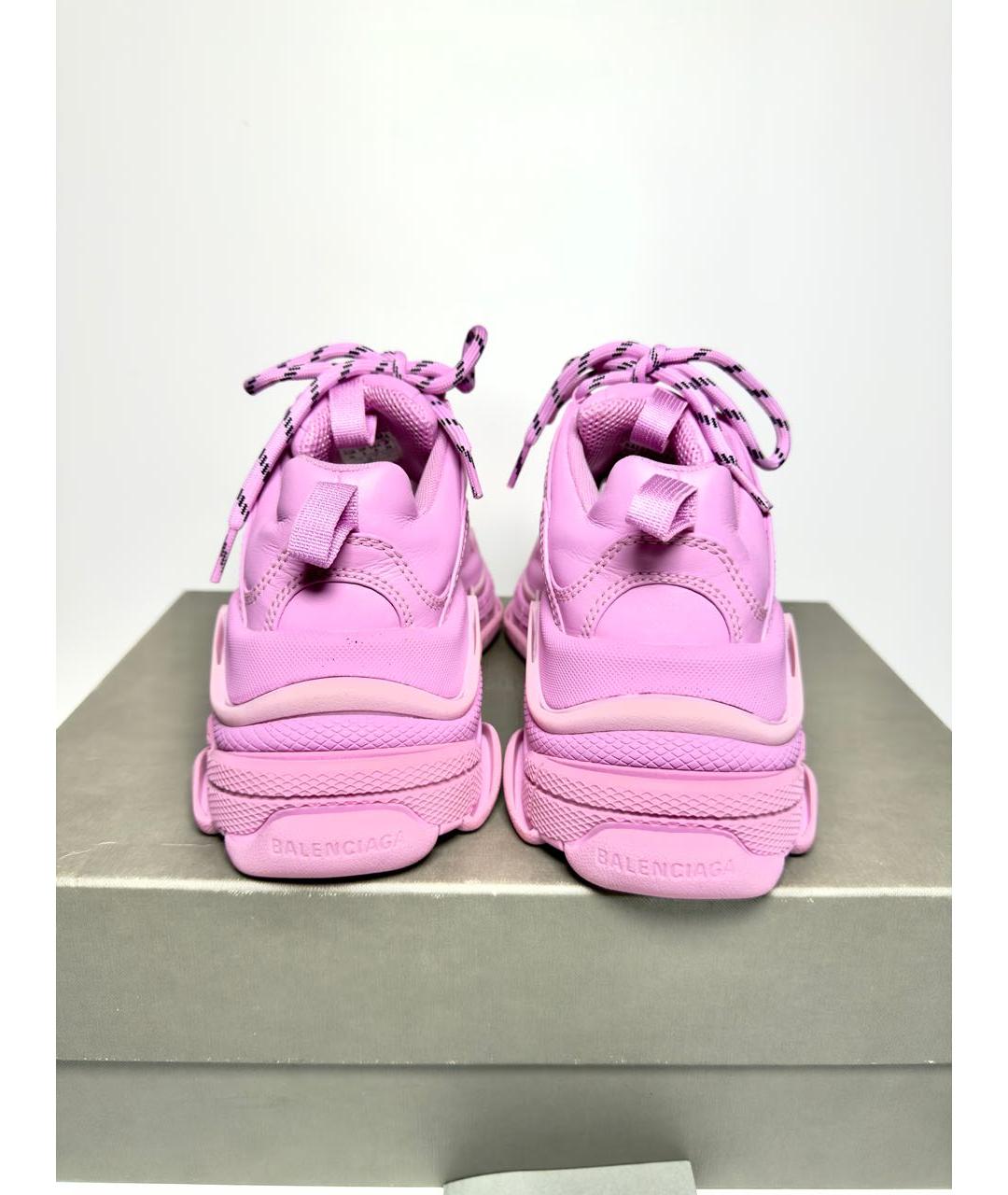 BALENCIAGA Розовые текстильные кроссовки, фото 4