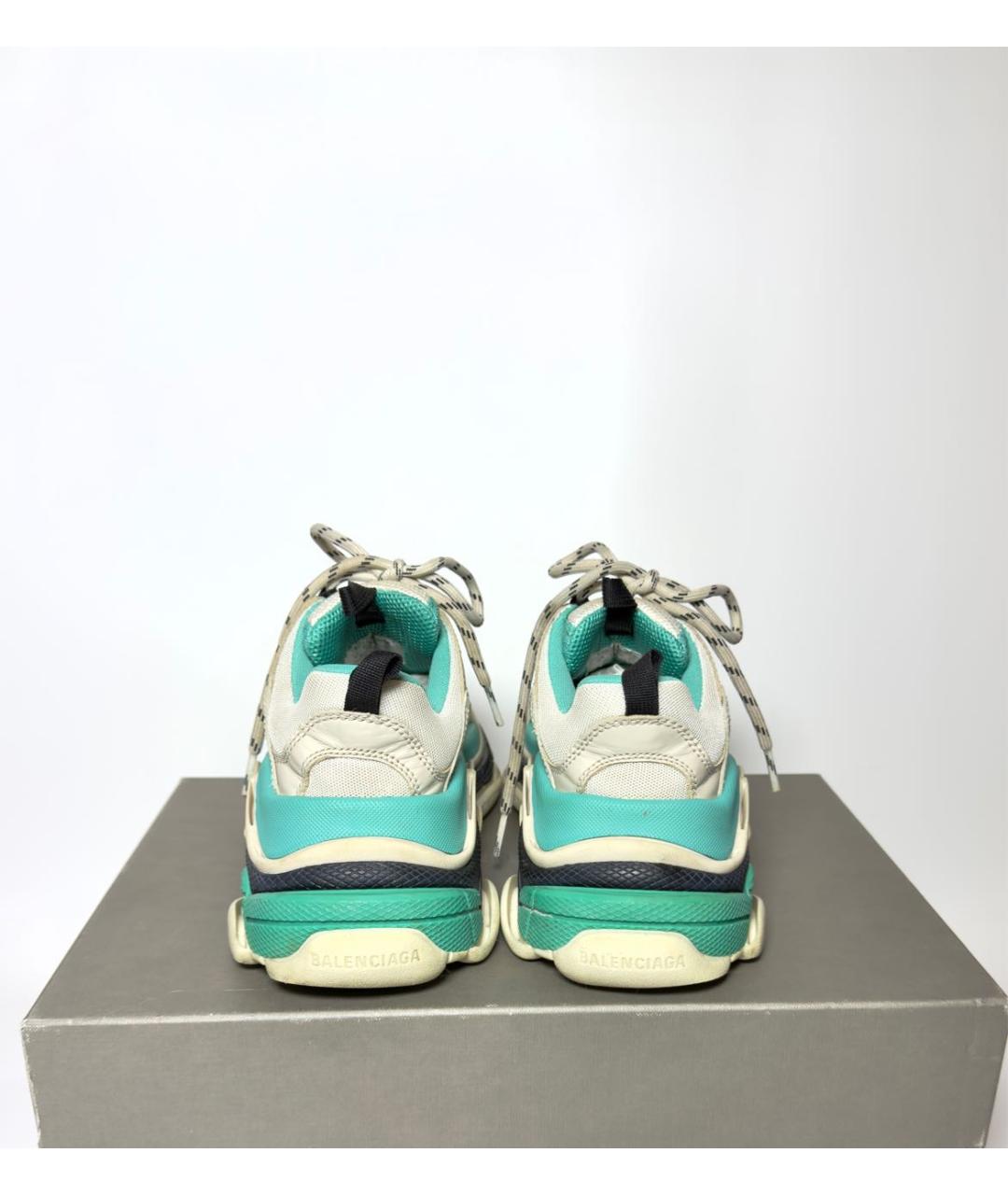 BALENCIAGA Голубые текстильные кроссовки, фото 3