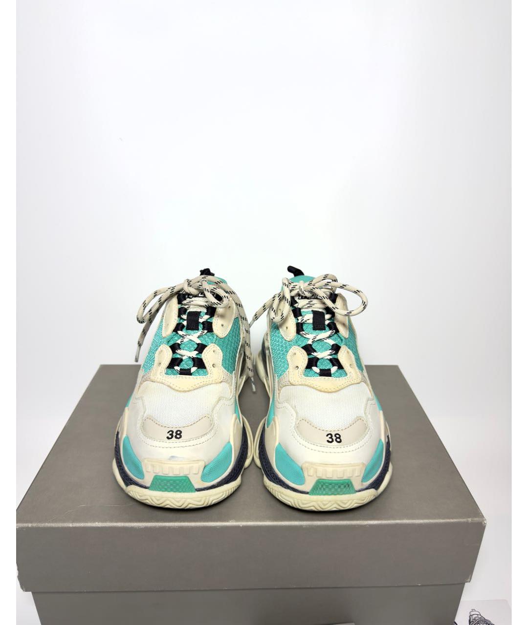 BALENCIAGA Голубые текстильные кроссовки, фото 2