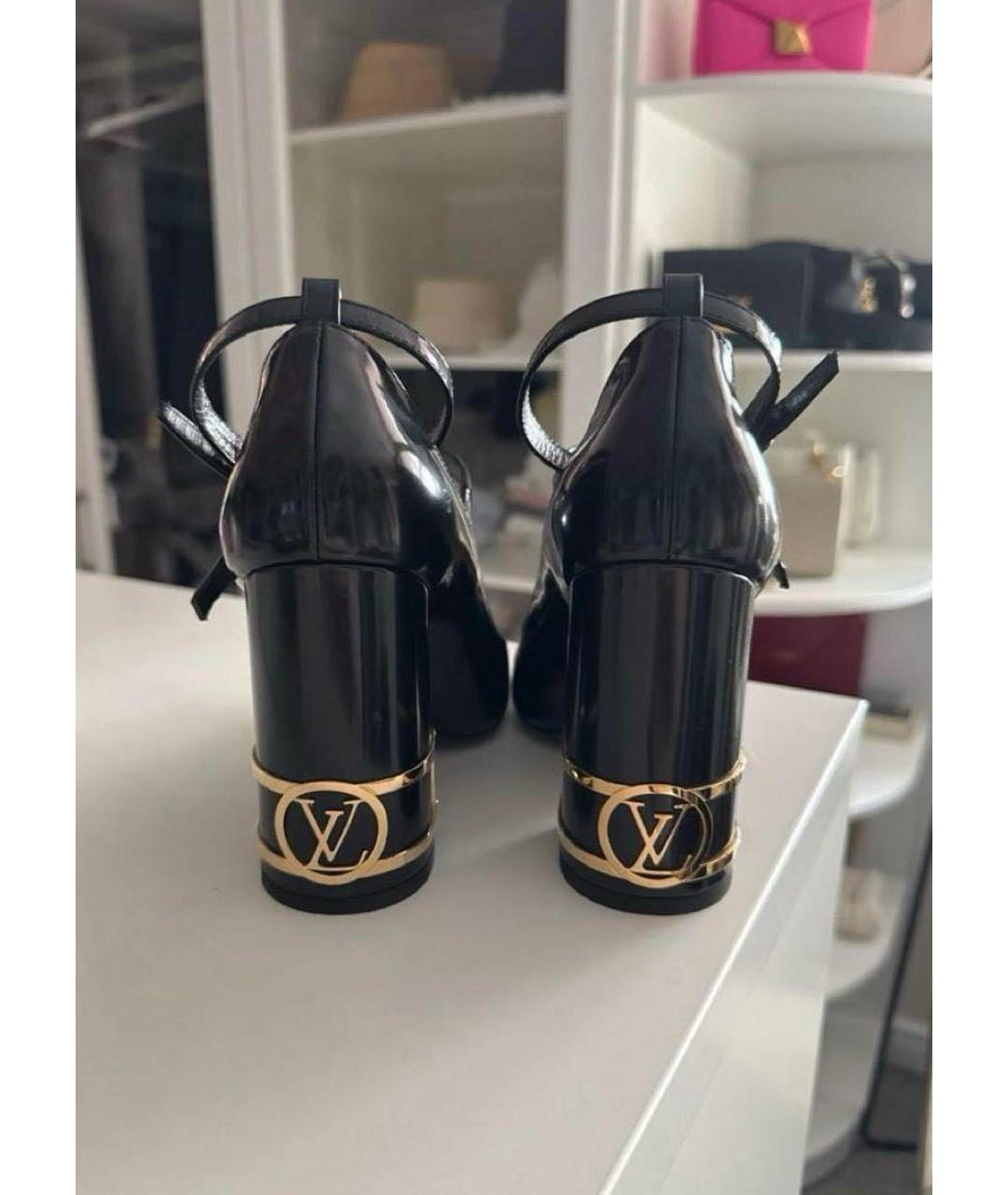 LOUIS VUITTON Черные туфли из лакированной кожи, фото 3