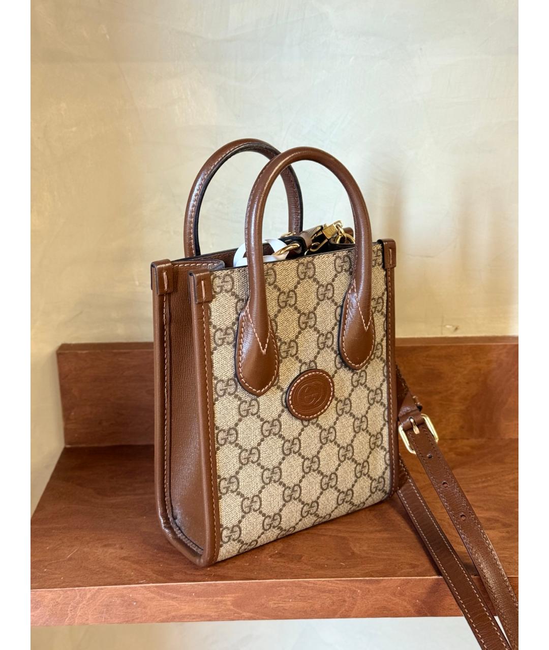 GUCCI Бежевая деним сумка через плечо, фото 2