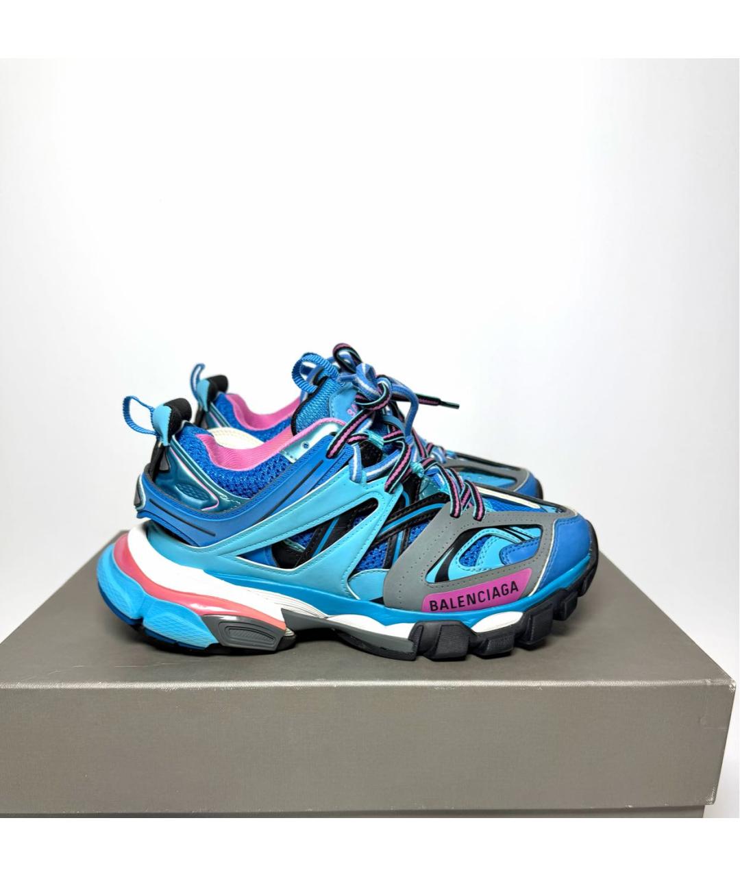 BALENCIAGA Голубые текстильные кроссовки, фото 9