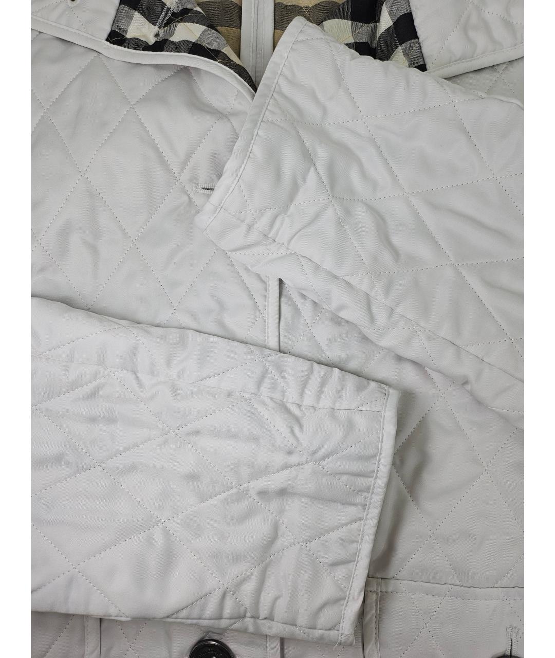 BURBERRY Бежевая полиэстеровая куртка, фото 4