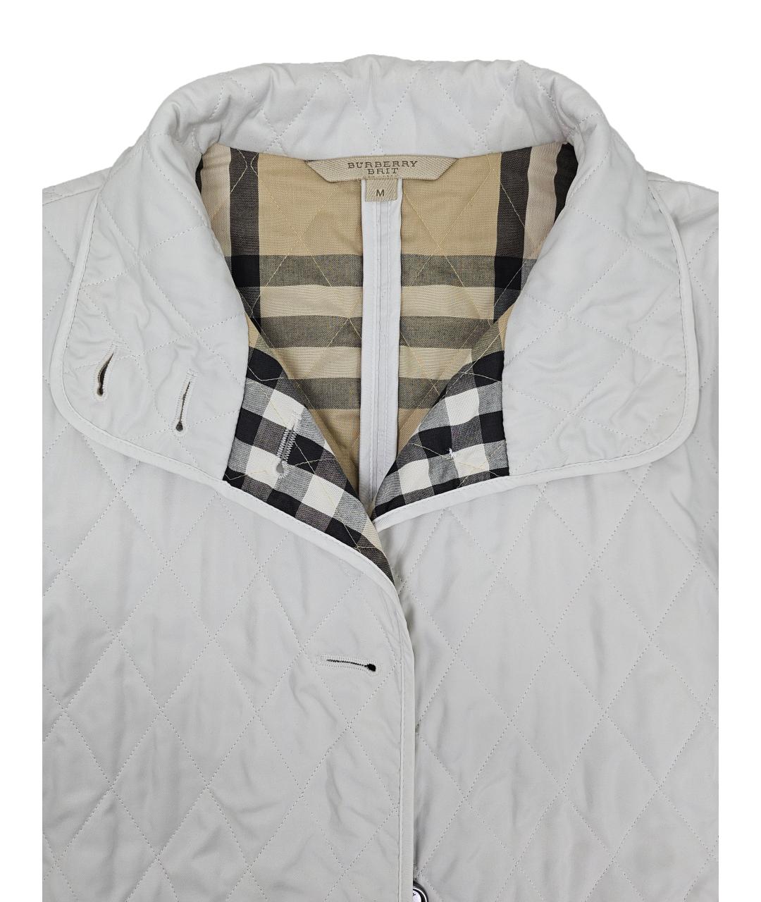 BURBERRY Бежевая полиэстеровая куртка, фото 3