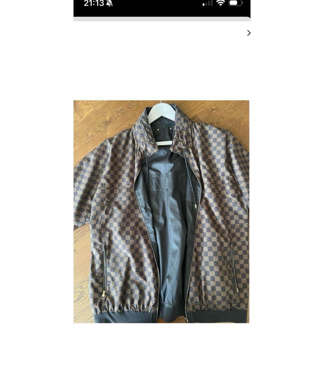 LOUIS VUITTON Коричневая полиамидовая куртка, фото 6