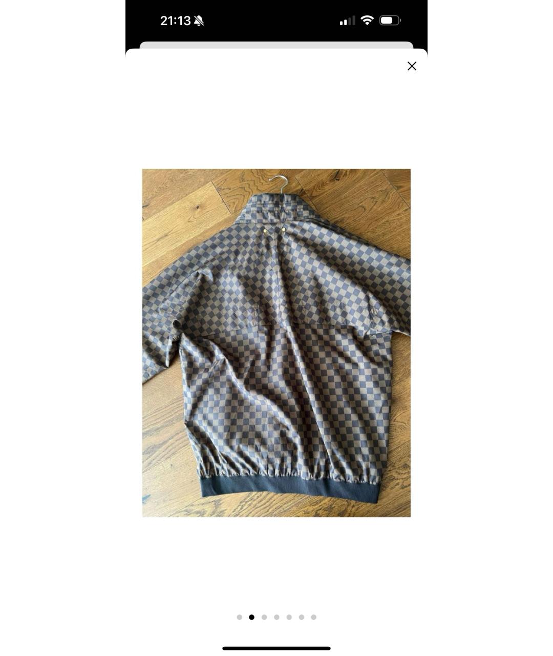 LOUIS VUITTON Коричневая полиамидовая куртка, фото 3