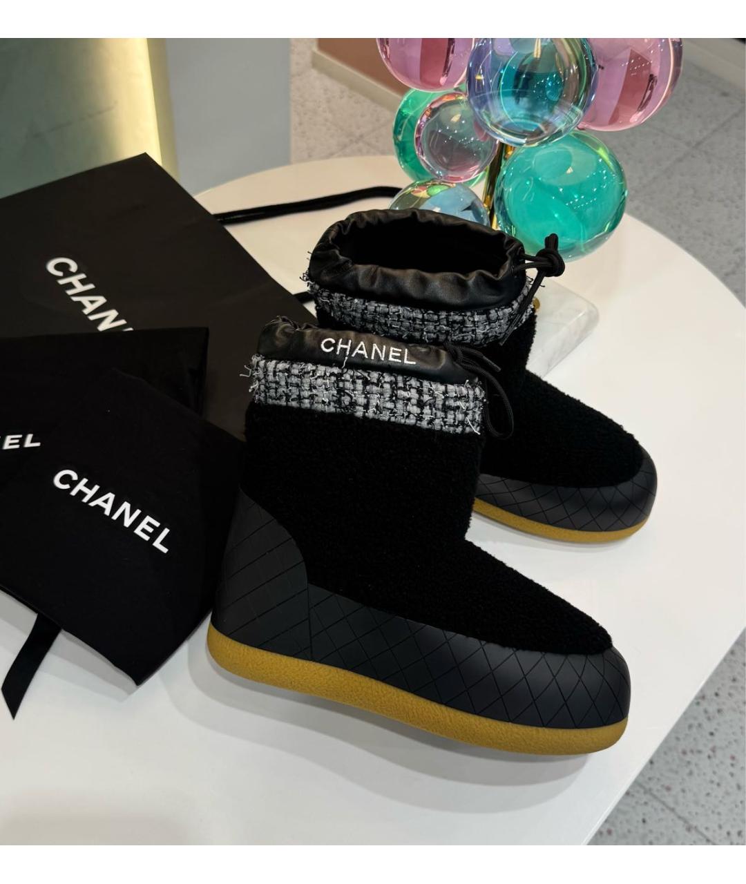 CHANEL Черные ботинки, фото 8