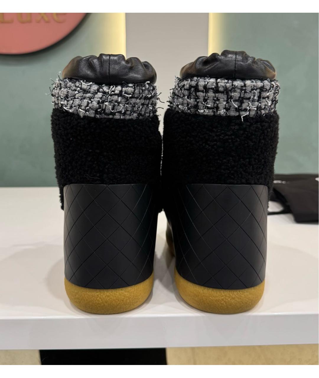 CHANEL Черные ботинки, фото 3