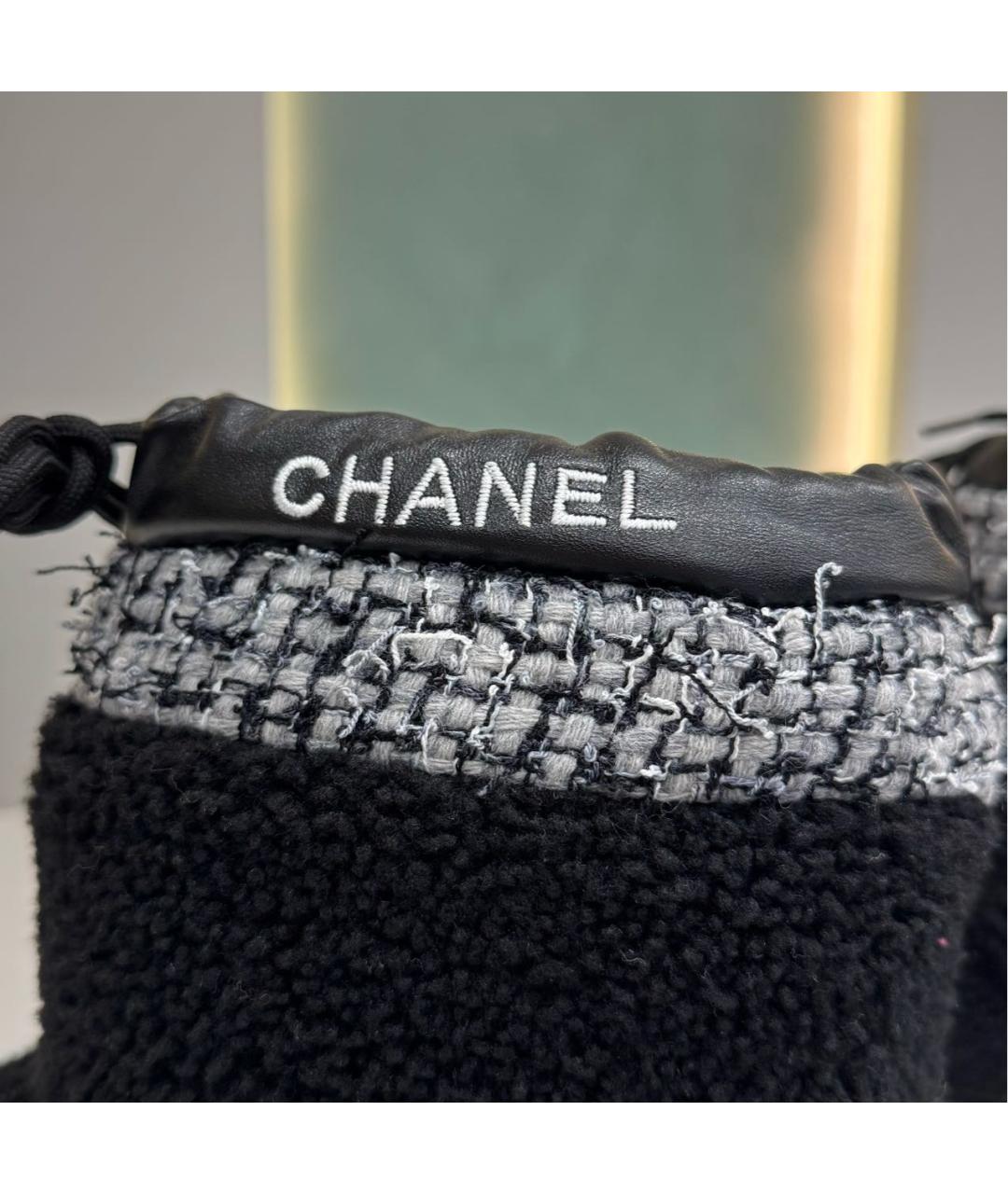 CHANEL Черные ботинки, фото 4