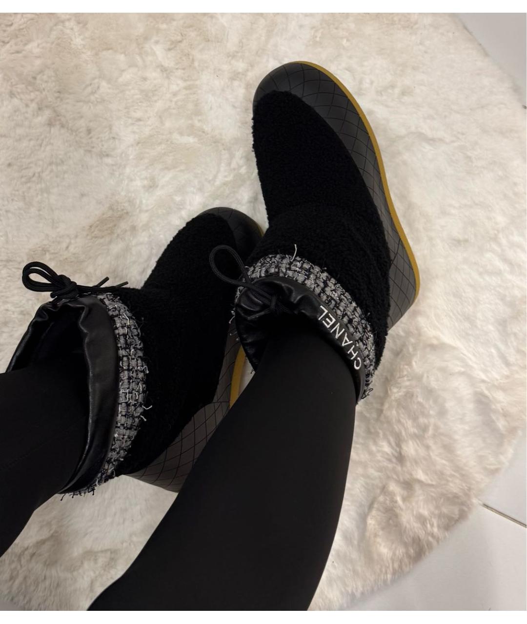 CHANEL Черные ботинки, фото 7