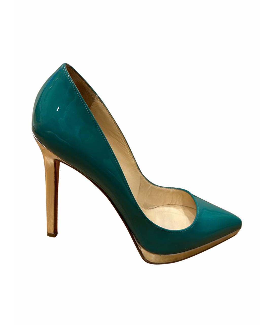 CHRISTIAN LOUBOUTIN Бирюзовые туфли из лакированной кожи, фото 1