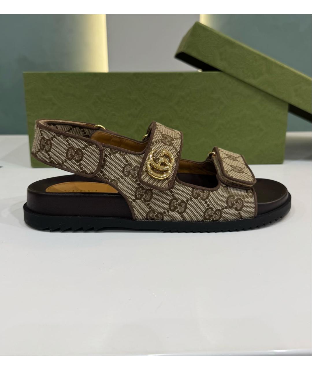 GUCCI Коричневые сандалии, фото 7
