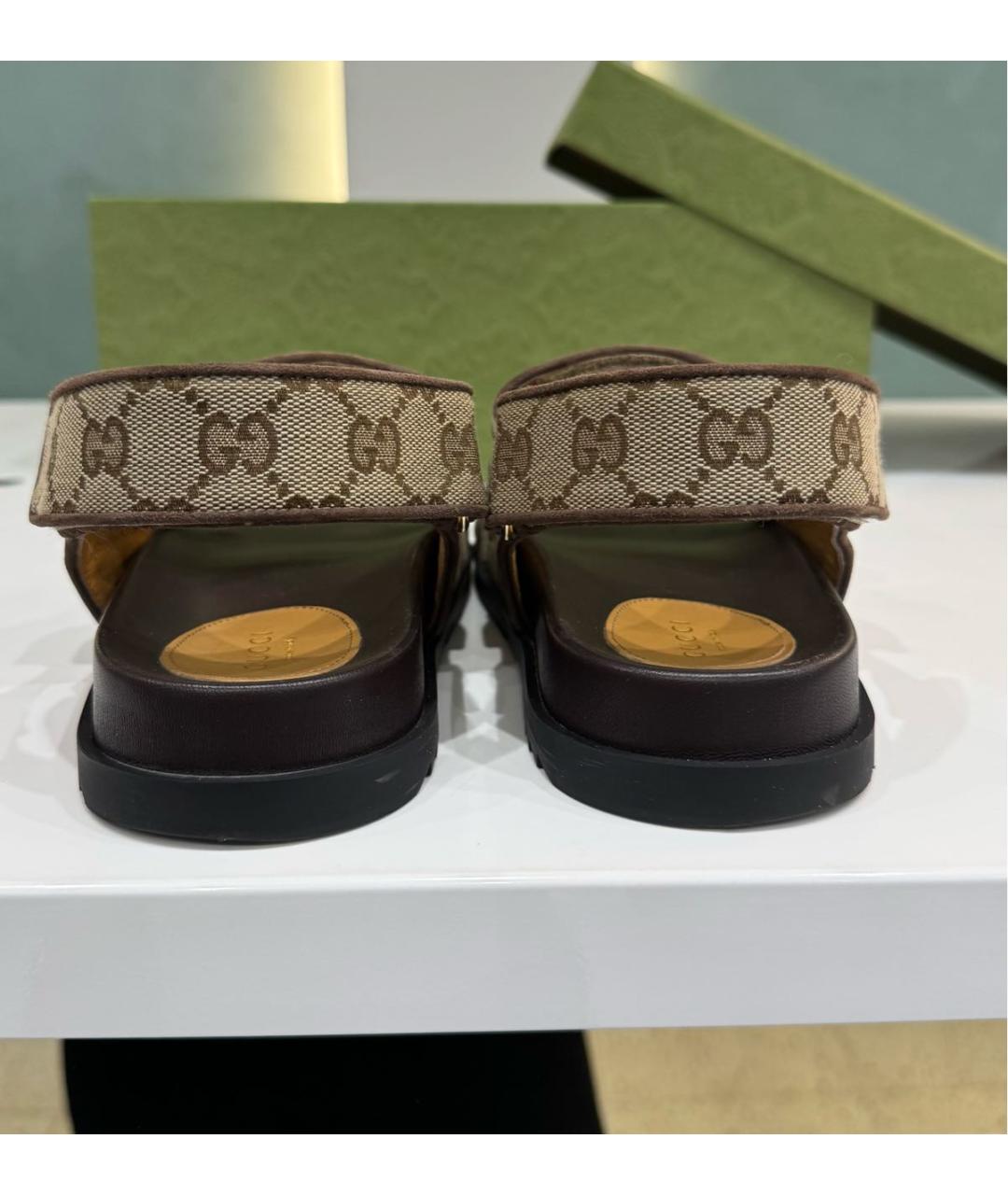 GUCCI Коричневые сандалии, фото 3