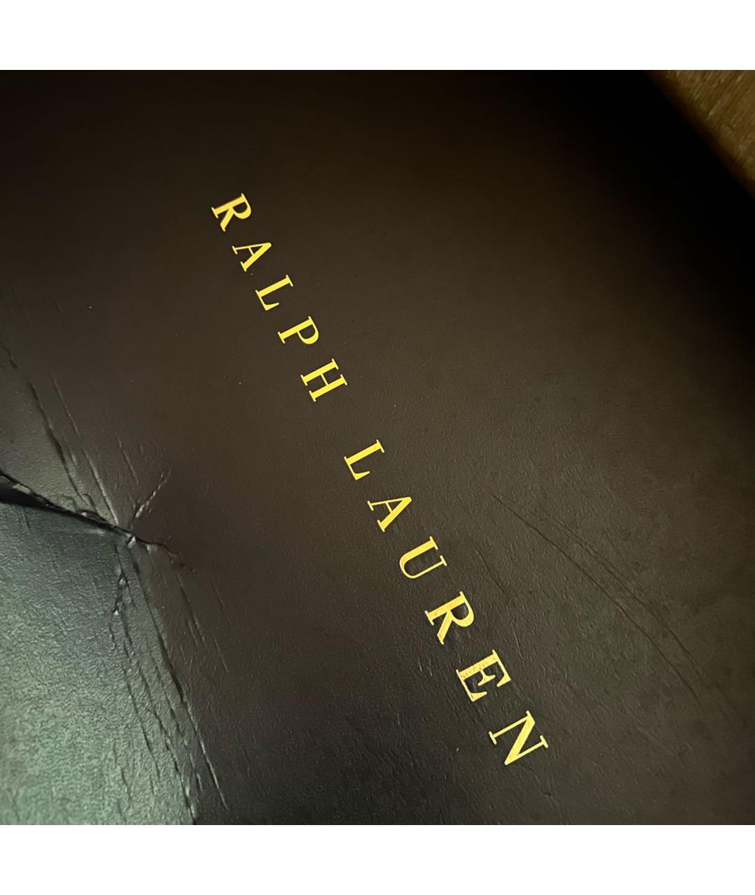RALPH LAUREN Черные кожаные сапоги, фото 5