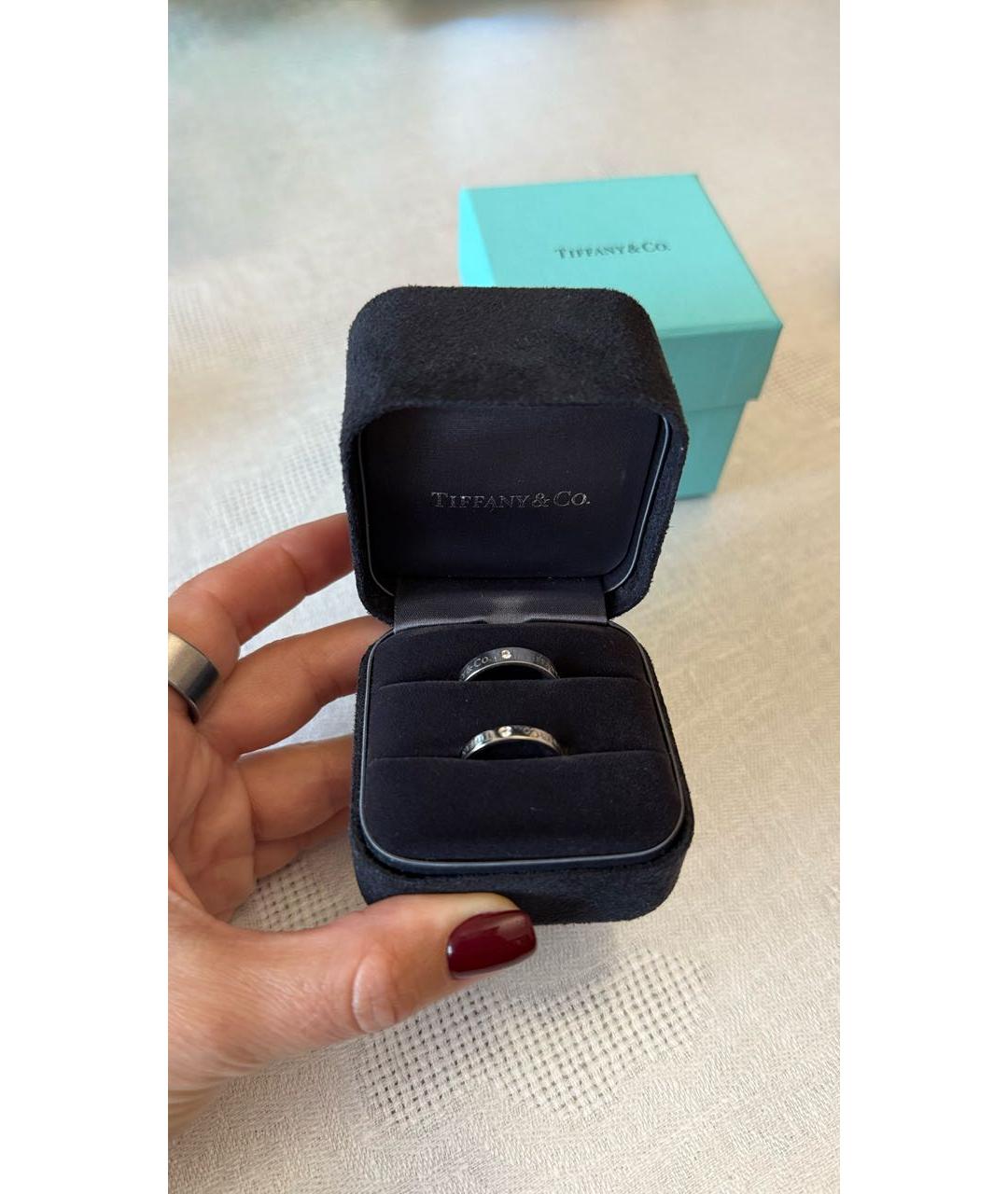 TIFFANY&CO Серебряное платиновое кольцо, фото 4