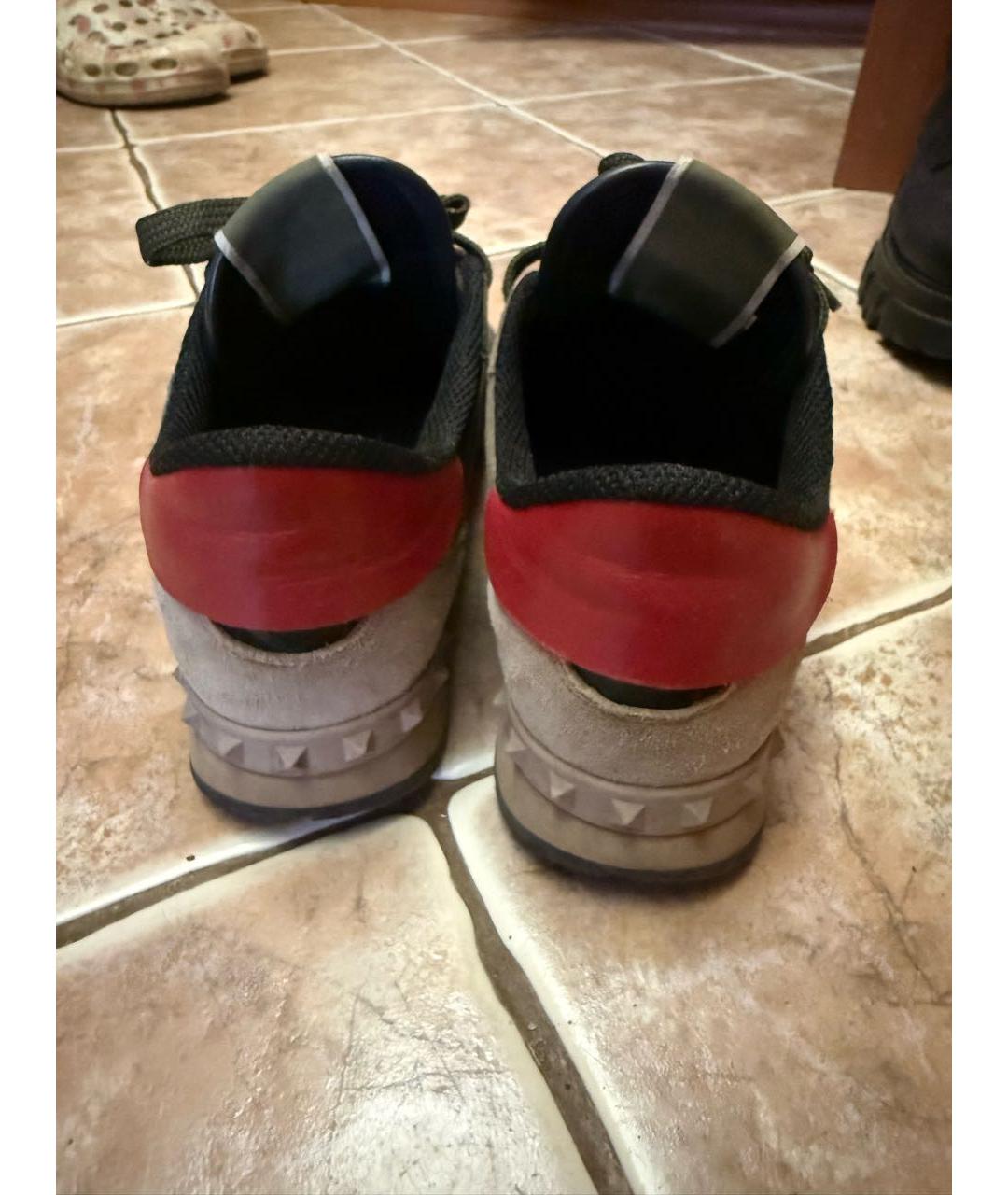 VALENTINO Хаки кожаные кроссовки, фото 3