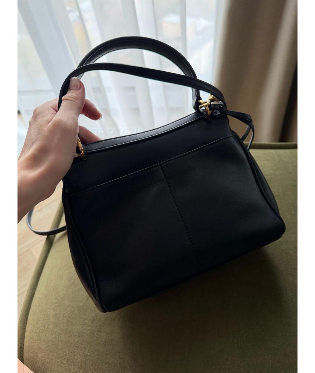 BALENCIAGA Черная кожаная сумка тоут, фото 3