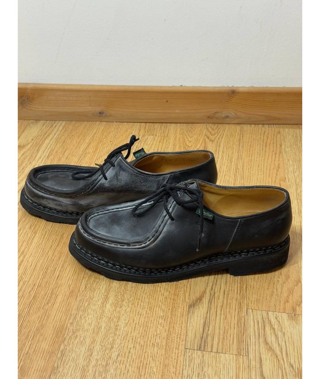 PARABOOT Черные кожаные брогги и оксфорды, фото 5
