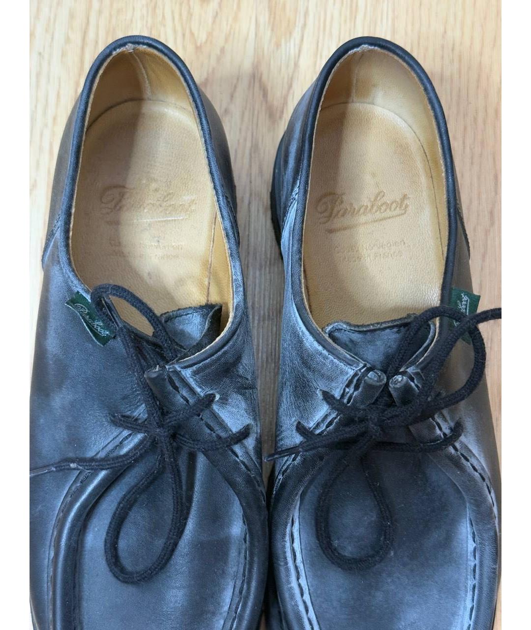 PARABOOT Черные кожаные брогги и оксфорды, фото 3