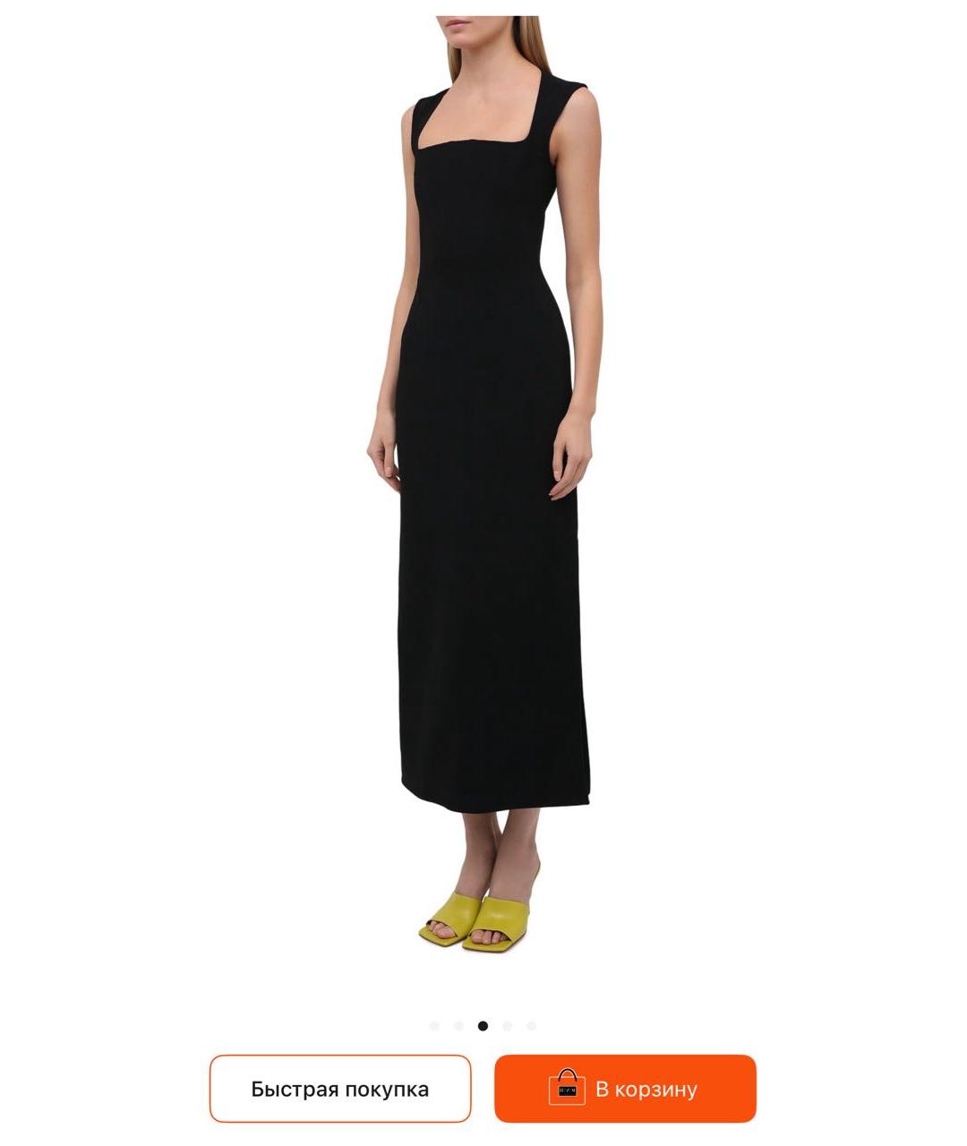 BOTTEGA VENETA Черное вискозное вечернее платье, фото 4