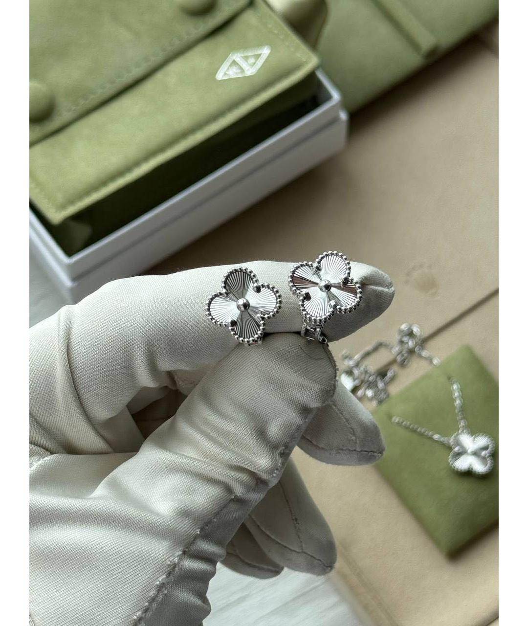 VAN CLEEF & ARPELS Серебряные серьги из белого золота, фото 3