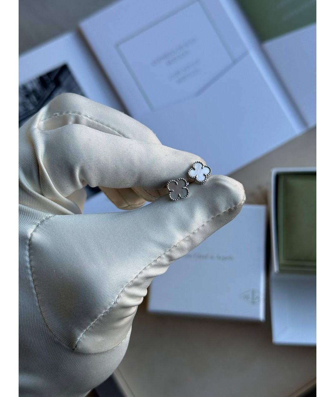 VAN CLEEF & ARPELS Белые серьги из белого золота, фото 5