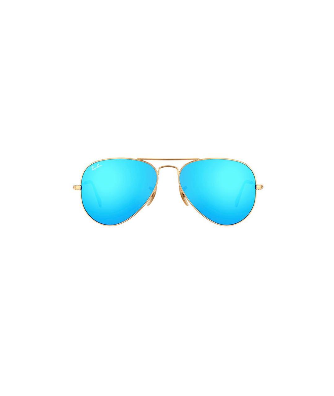 RAY BAN Голубые металлические солнцезащитные очки, фото 1