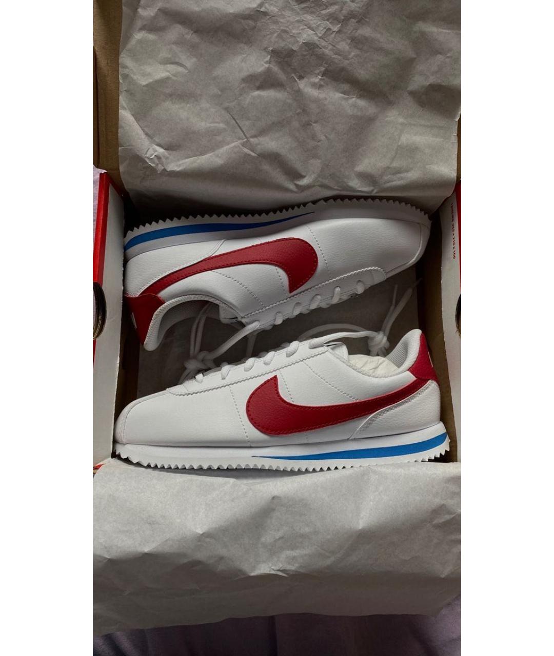 NIKE Белые кожаные кроссовки, фото 8