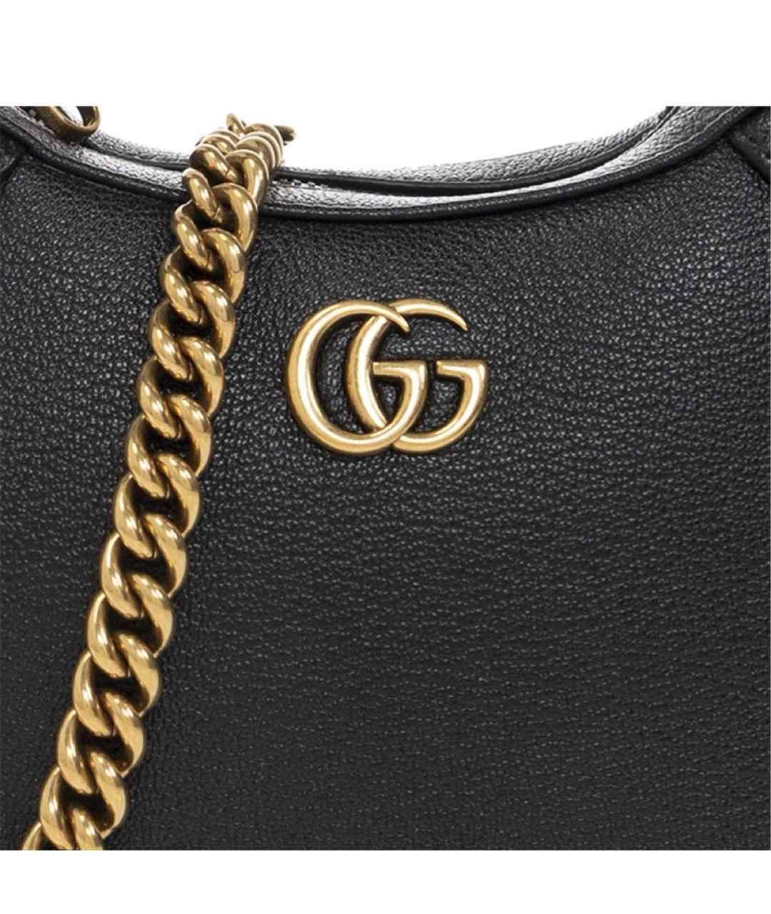 GUCCI Черная кожаная сумка с короткими ручками, фото 4