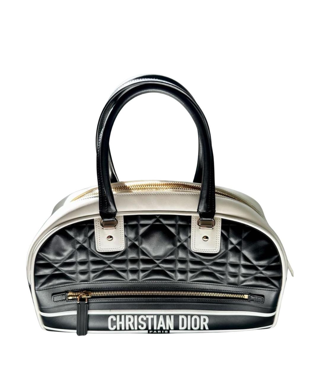 CHRISTIAN DIOR Черная кожаная сумка через плечо, фото 1